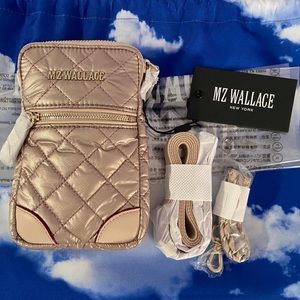 MZ Wallace Rose Gold Micro Crosby Crossbody Bag